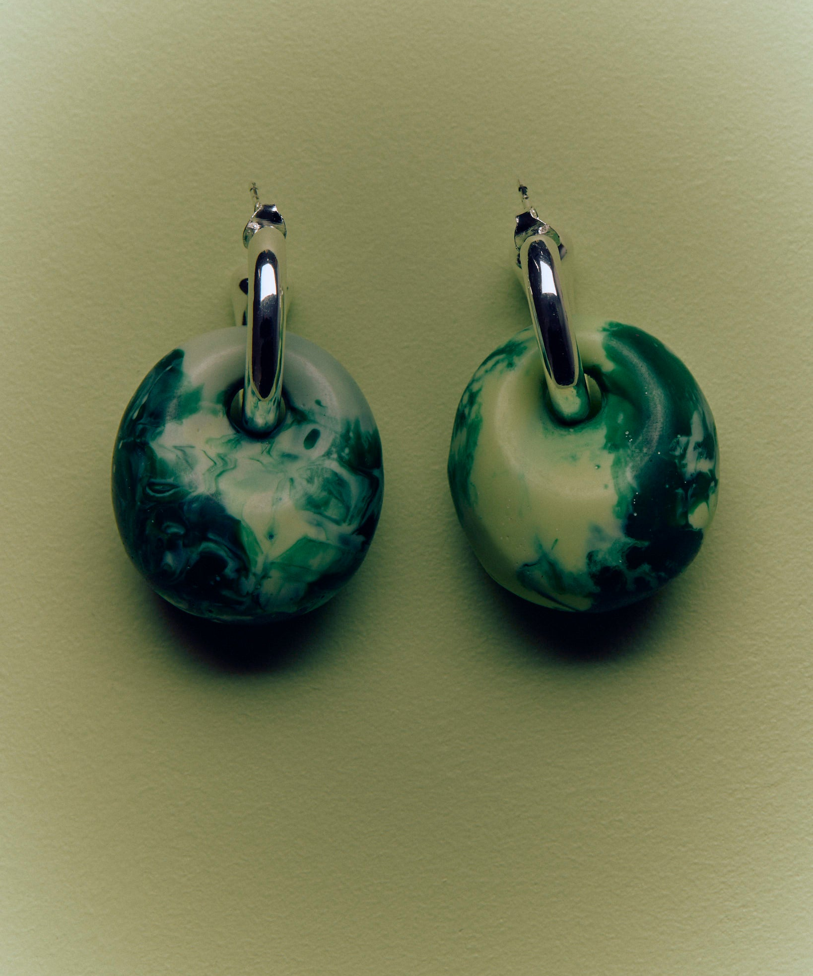 Daisy Resin and Brass Earrings