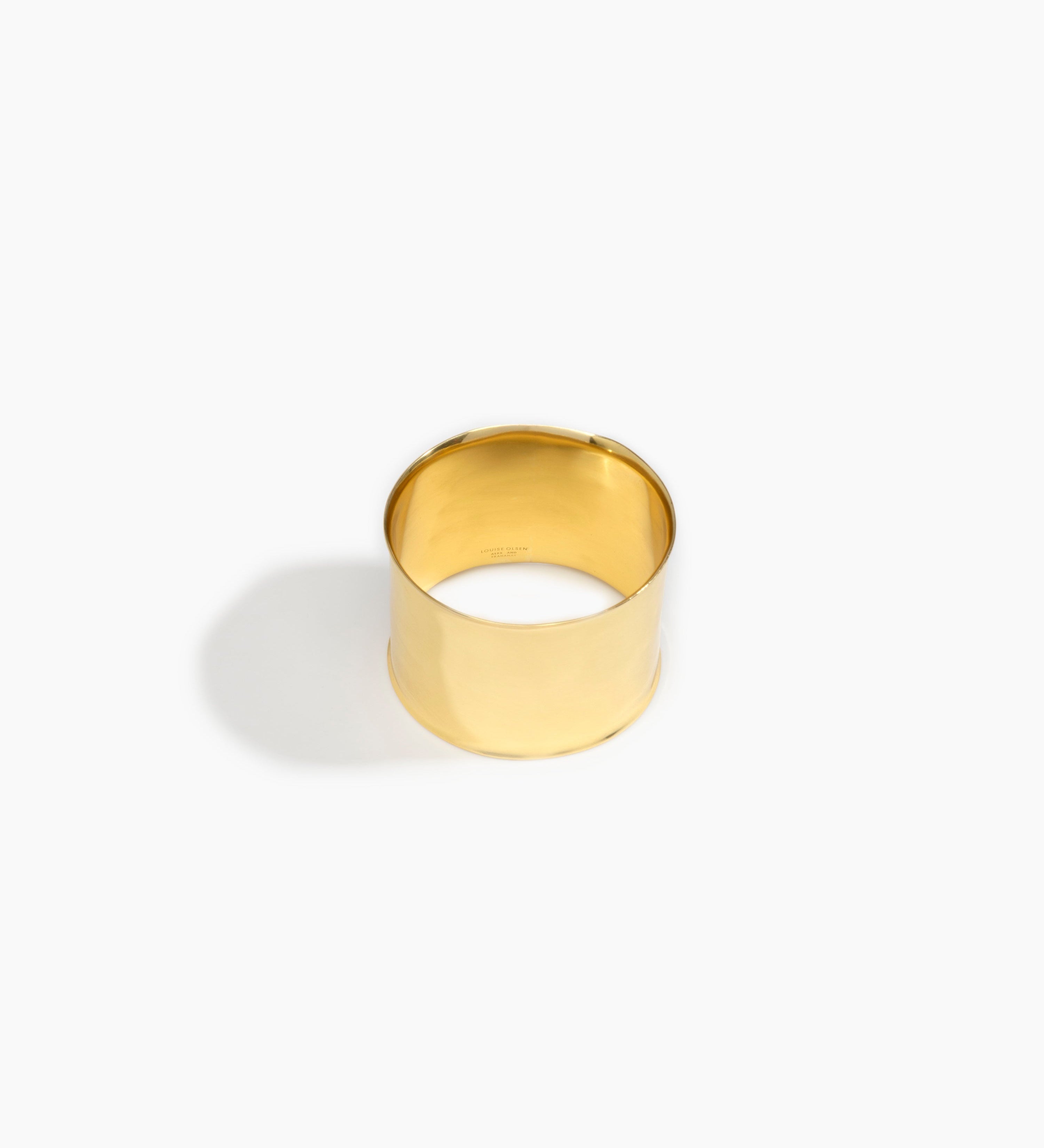 LO Collections x ALEX AND TRAHANAS Wide Voyage Bangle Bracelets in Nano-Coated Brass Material 