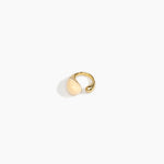 LO Collections Mungbean Ring Rings in Nano-Coated Brass Material resin with Cream color