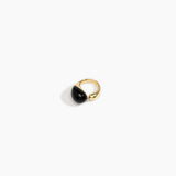 LO Collections Mungbean Ring Rings in Nano-Coated Brass Material resin with Black color