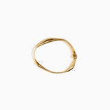 LO Collections Liquid Bangle Bracelets in 24k Gold-Plated Brass Material 