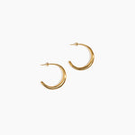 LO Collections Large Liquid Hoop Earrings Earrings in 24k Gold-Plated Brass Material 