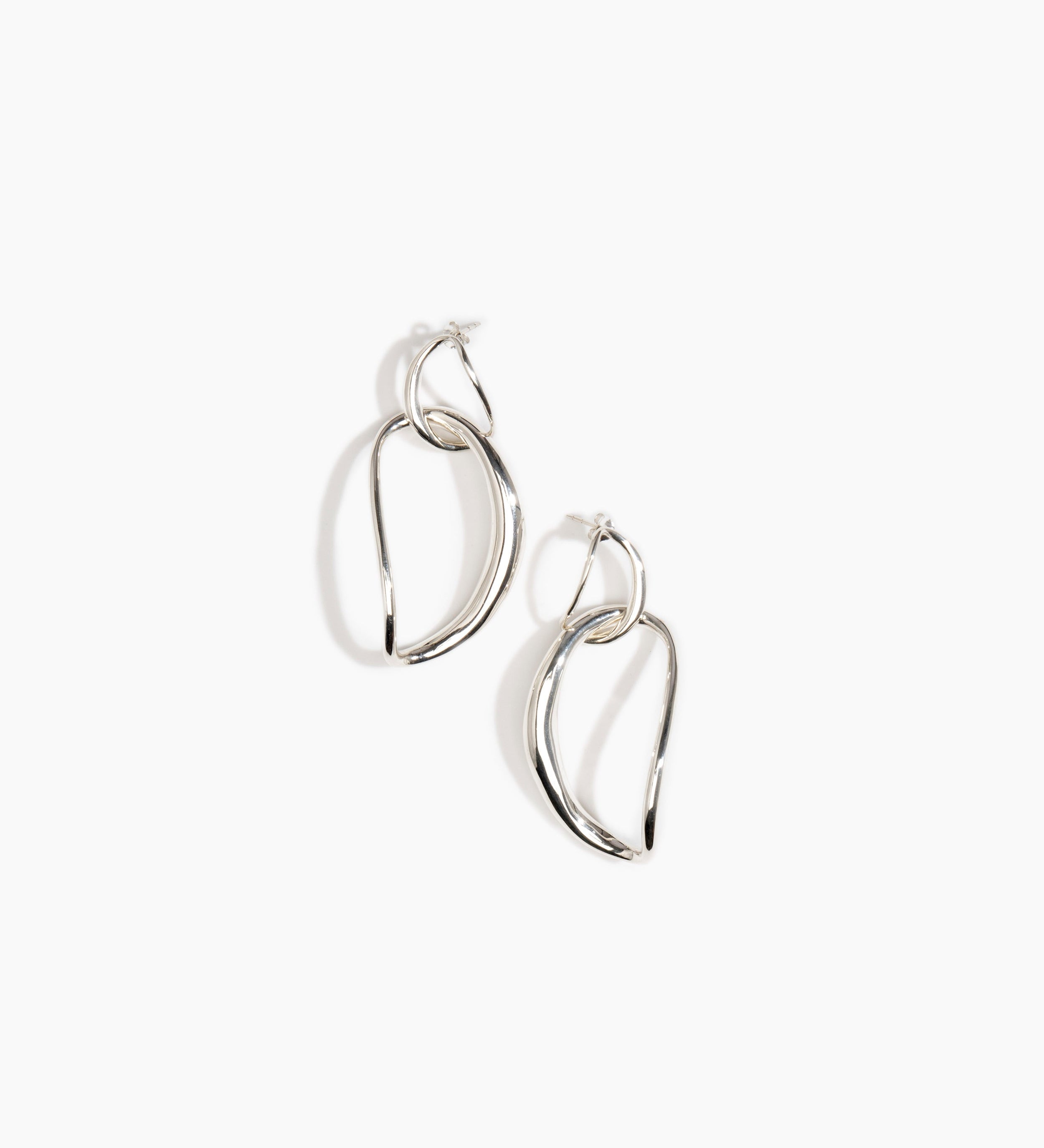 LO Collections Liquid Chain Earrings Earrings in 925 Sterling Silver Material 