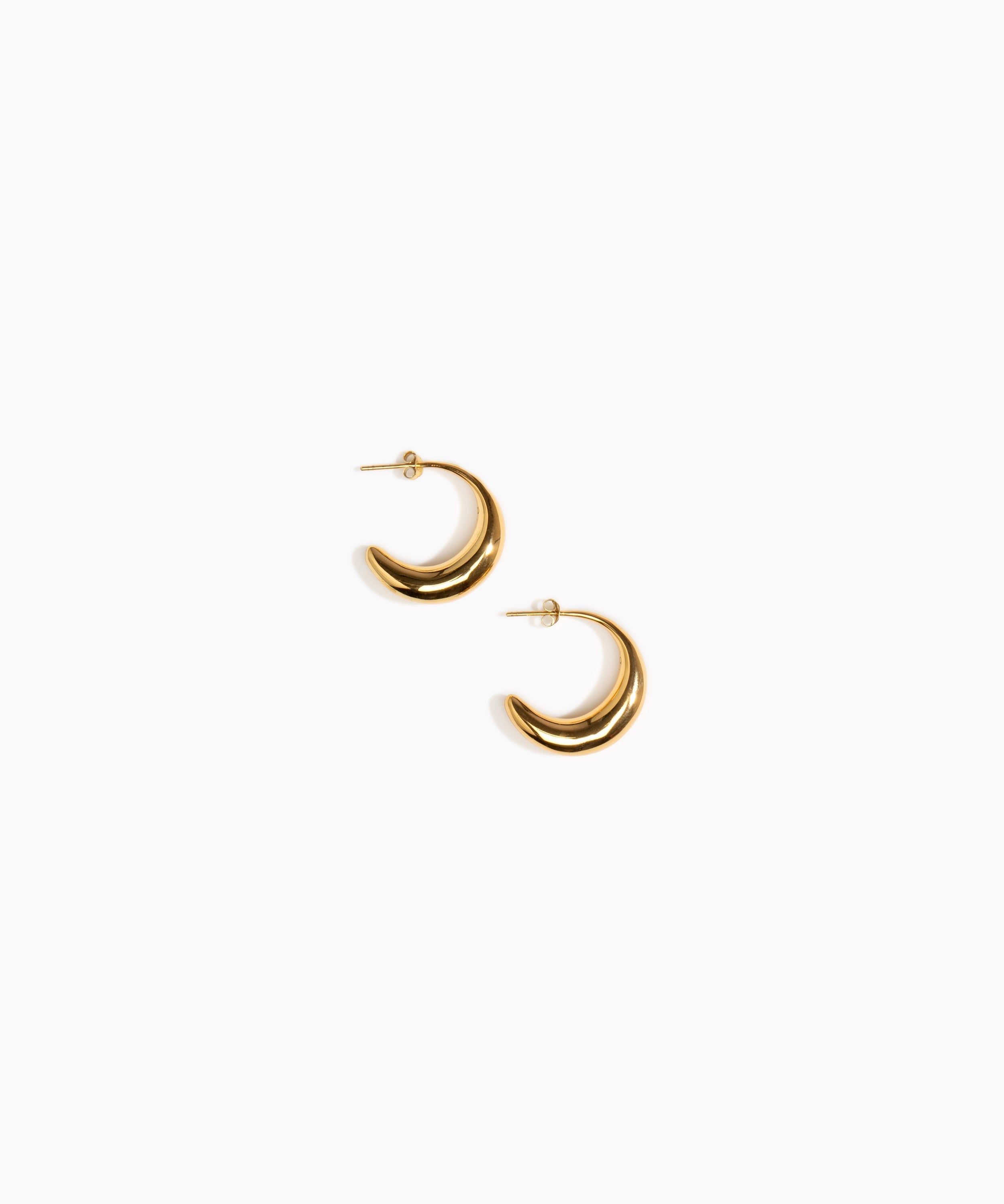 LO Collections Medium Liquid Hoop Earrings Earrings in 24k Gold-Plated Brass Material 