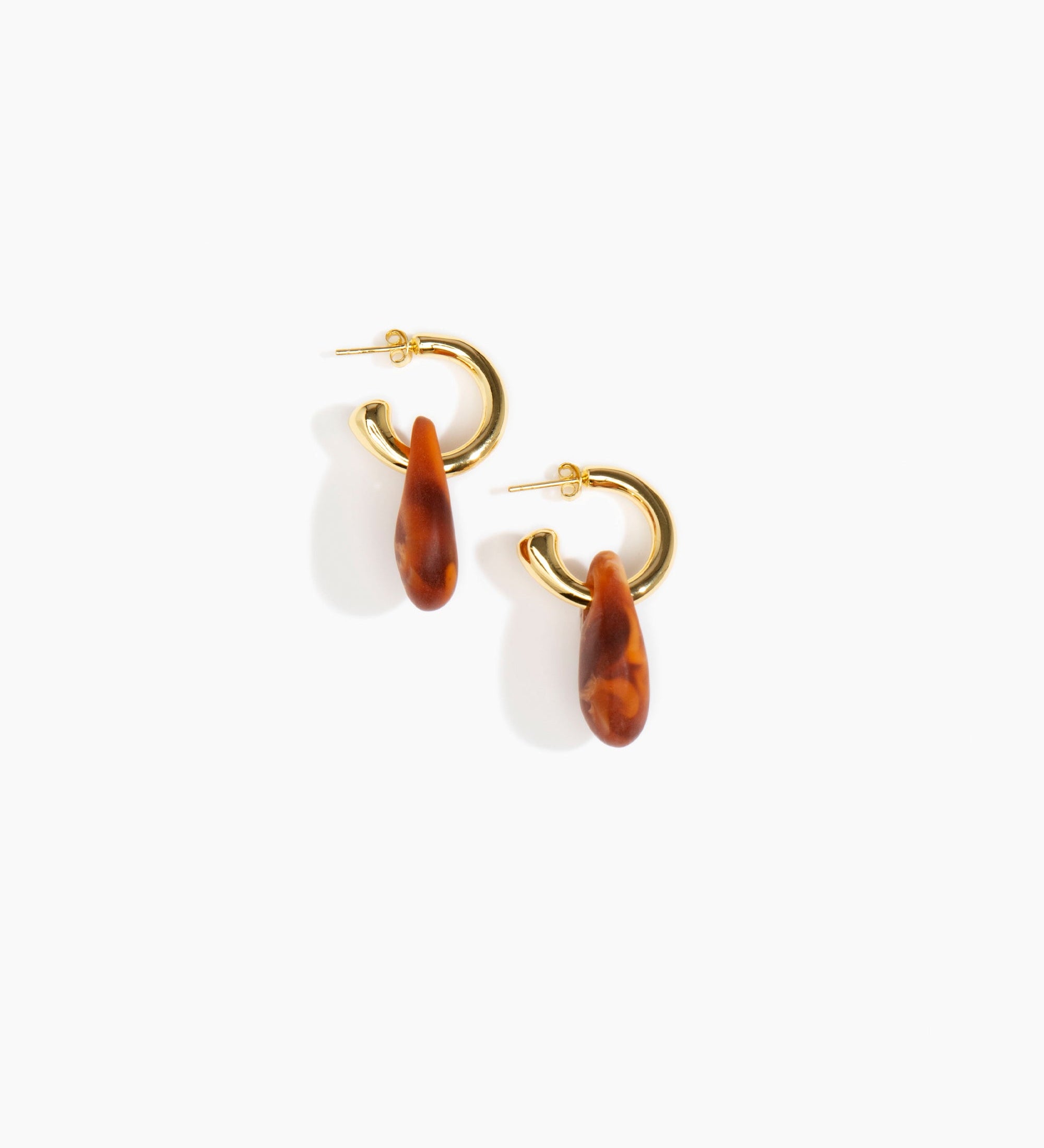 Small Rock Hoop Earrings