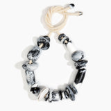 Dinosaur Designs Drift Necklace Necklaces in White Marble Colour resin with Silver-Plated Brass Material