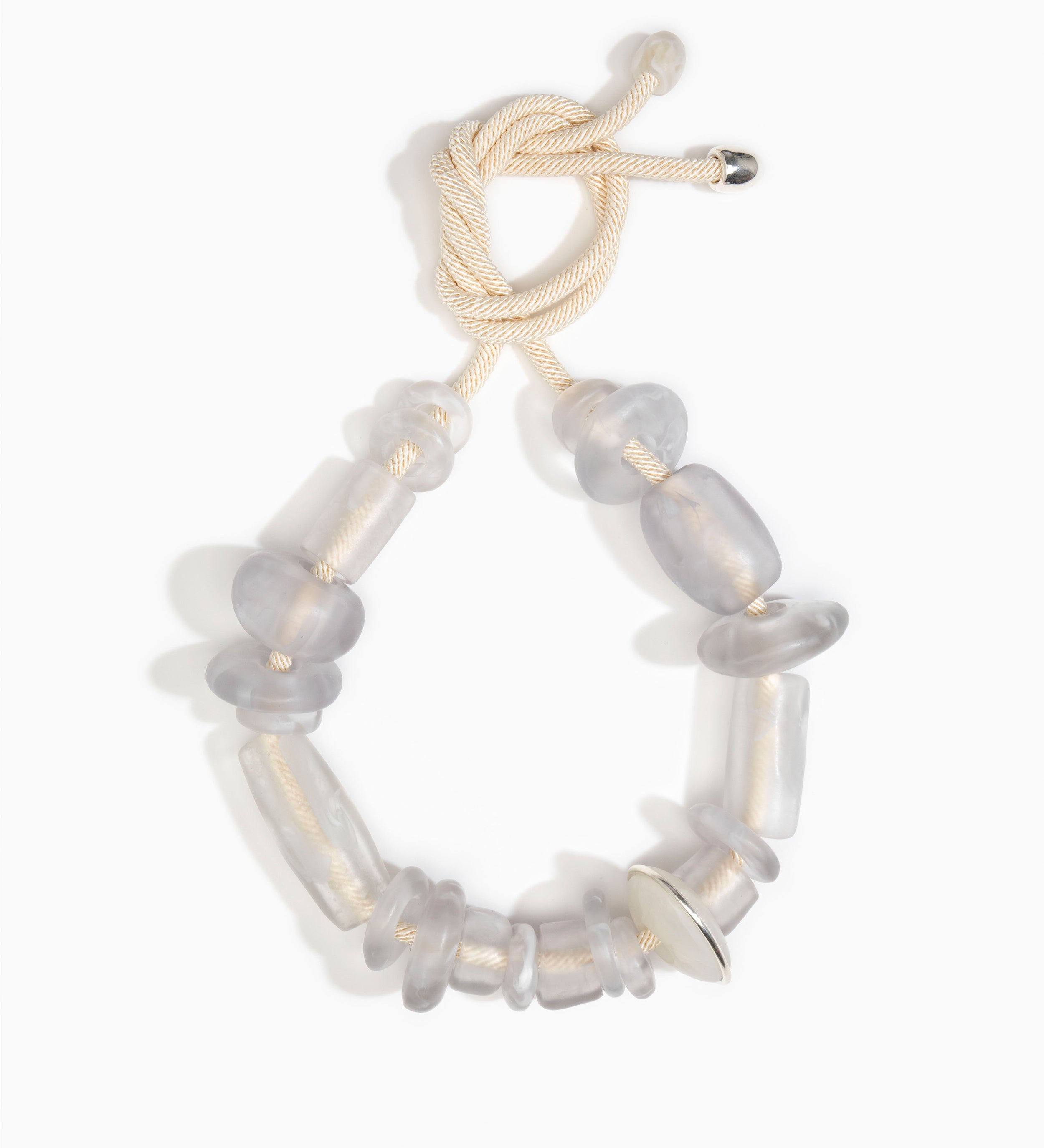 Dinosaur Designs Drift Necklace Necklaces in Frost color resin with Silver-Plated Brass Material