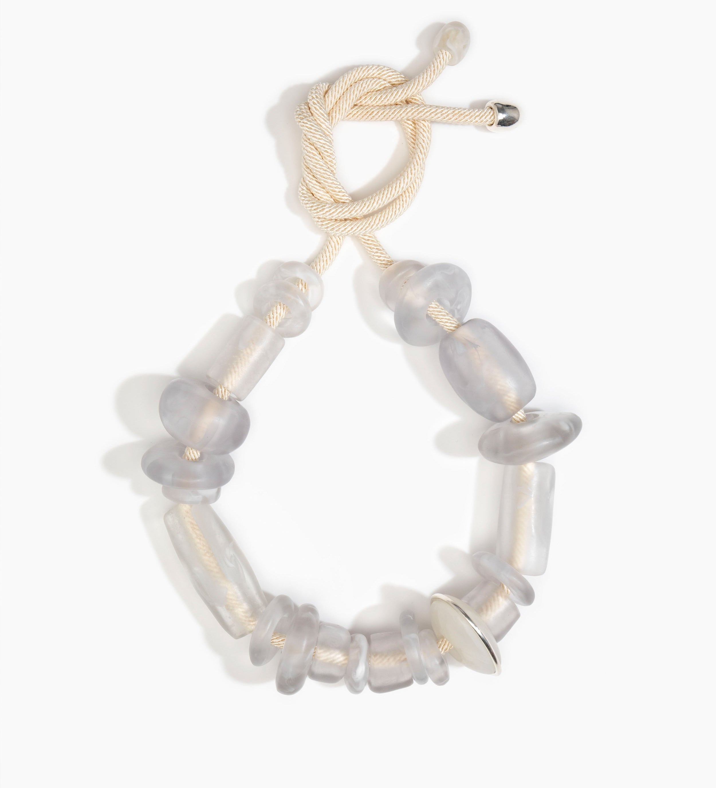 Dinosaur Designs Drift Necklace Necklaces in Frost Colour resin with Silver-Plated Brass Material