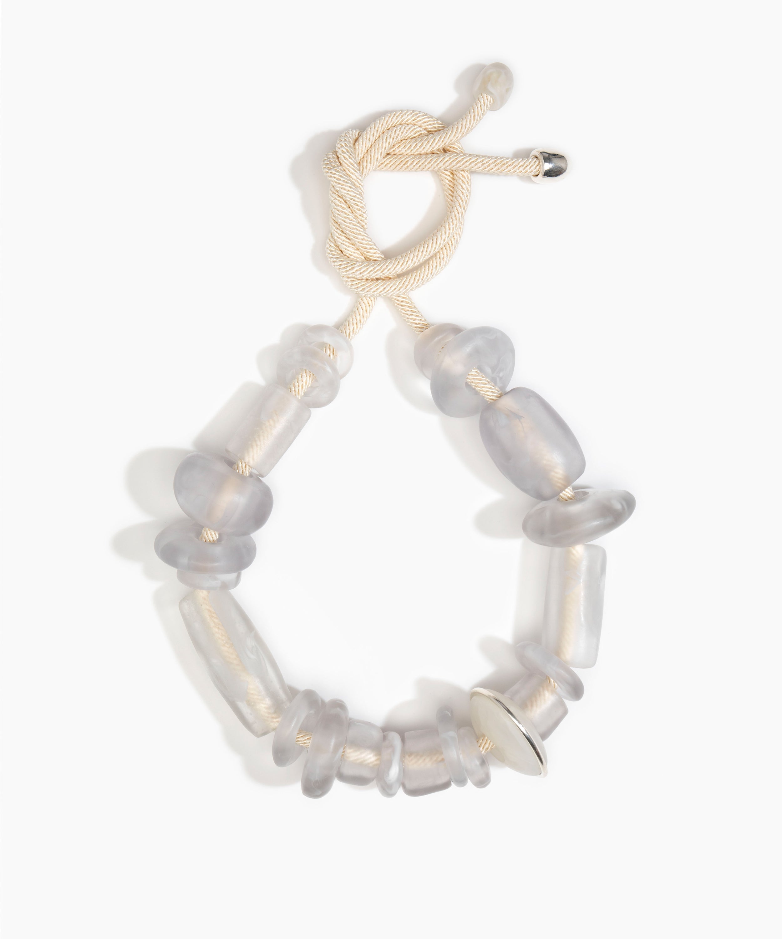 Dinosaur Designs Drift Necklace Necklaces in Frost Colour resin with Silver-Plated Brass Material