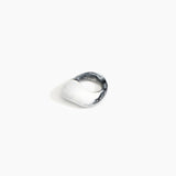 Dinosaur Designs Pebble Ring Rings in White Marble color resin with Regular Fit