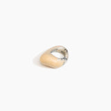 Dinosaur Designs Pebble Ring Rings in Sandy Pearl color resin with Regular Fit