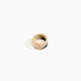 Dinosaur Designs Band Ring Rings in Sandy Pearl color resin with Narrow Fit