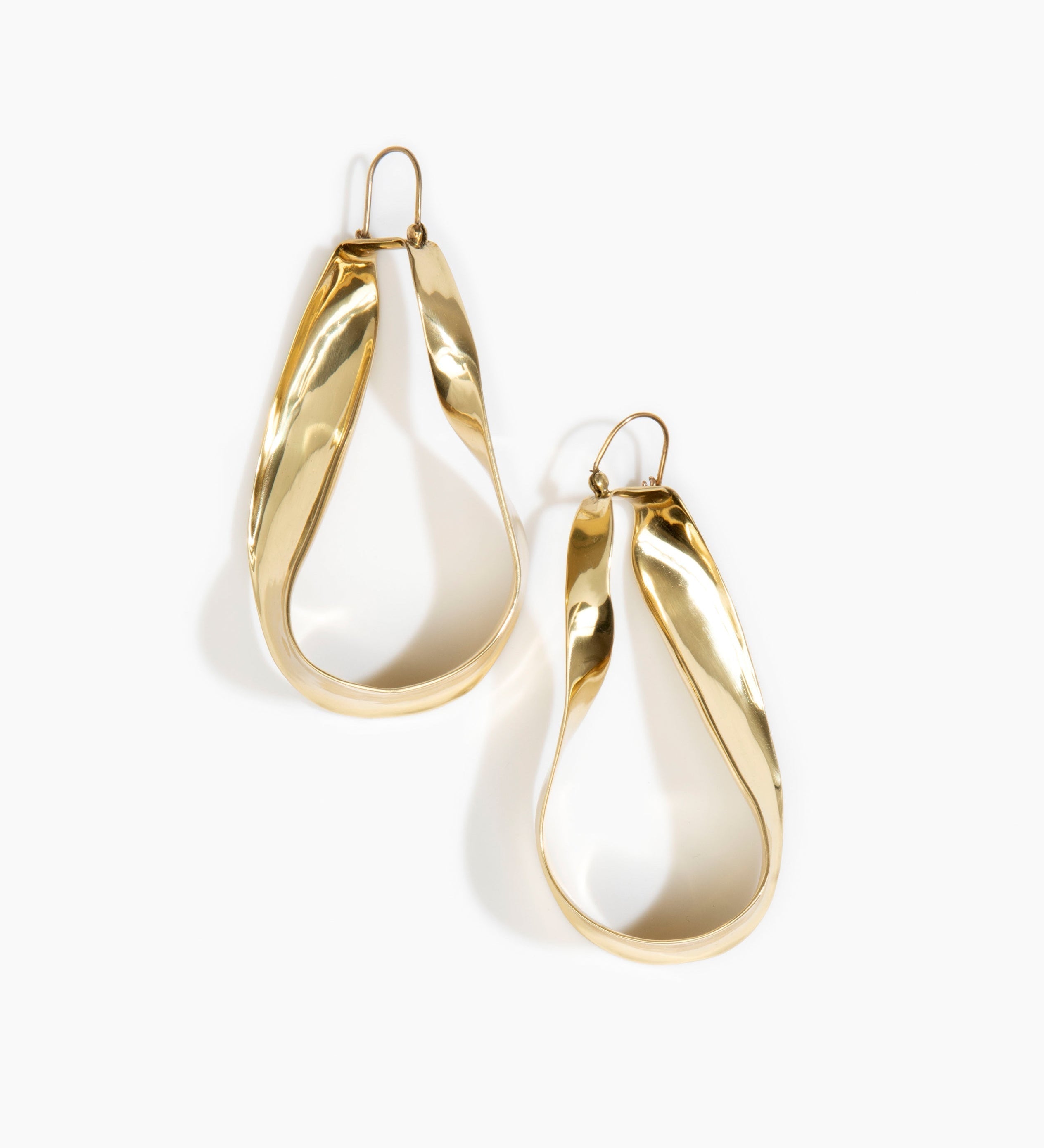 LO Collections x ALEX AND TRAHANAS Large Olive Leaf Earrings Earrings in Nano-Coated Brass Material 