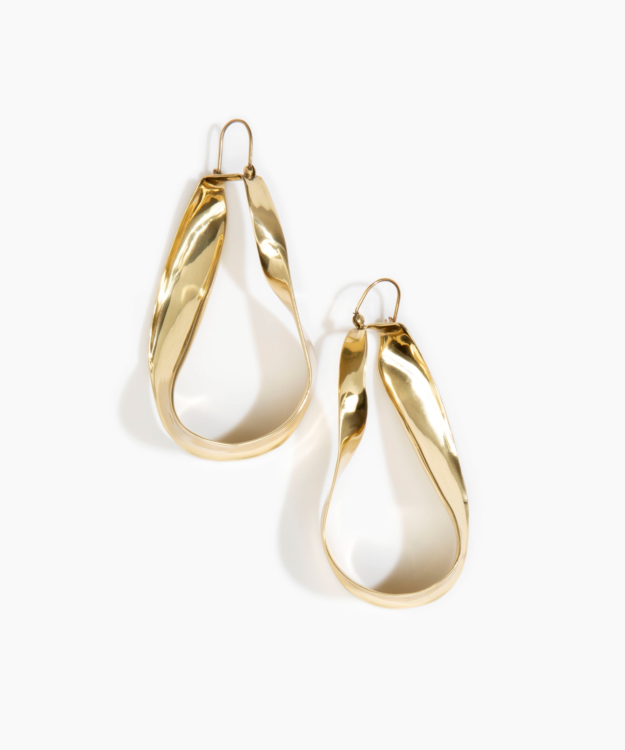 LO Collections x ALEX AND TRAHANAS Large Olive Leaf Earrings Earrings in Nano-Coated Brass Material 