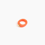 Dinosaur Designs Round Rock Ring Rings in Lychee color resin 