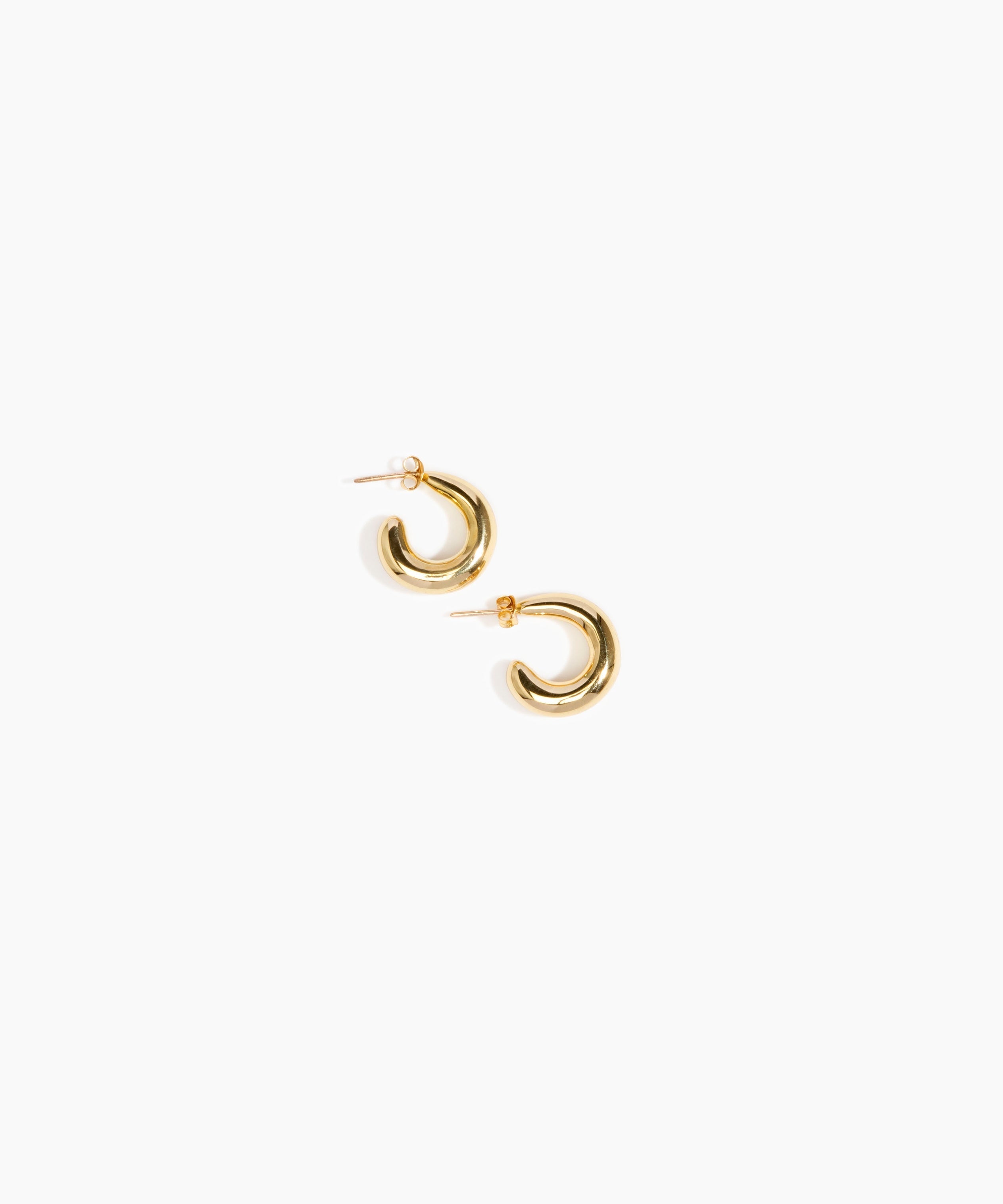 LO Collections Large Liquid Loop Earrings Earrings in Nano-Coated Brass Material 