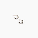 LO Collections Large Liquid Loop Earrings Earrings in Silver-Plated Brass Material 