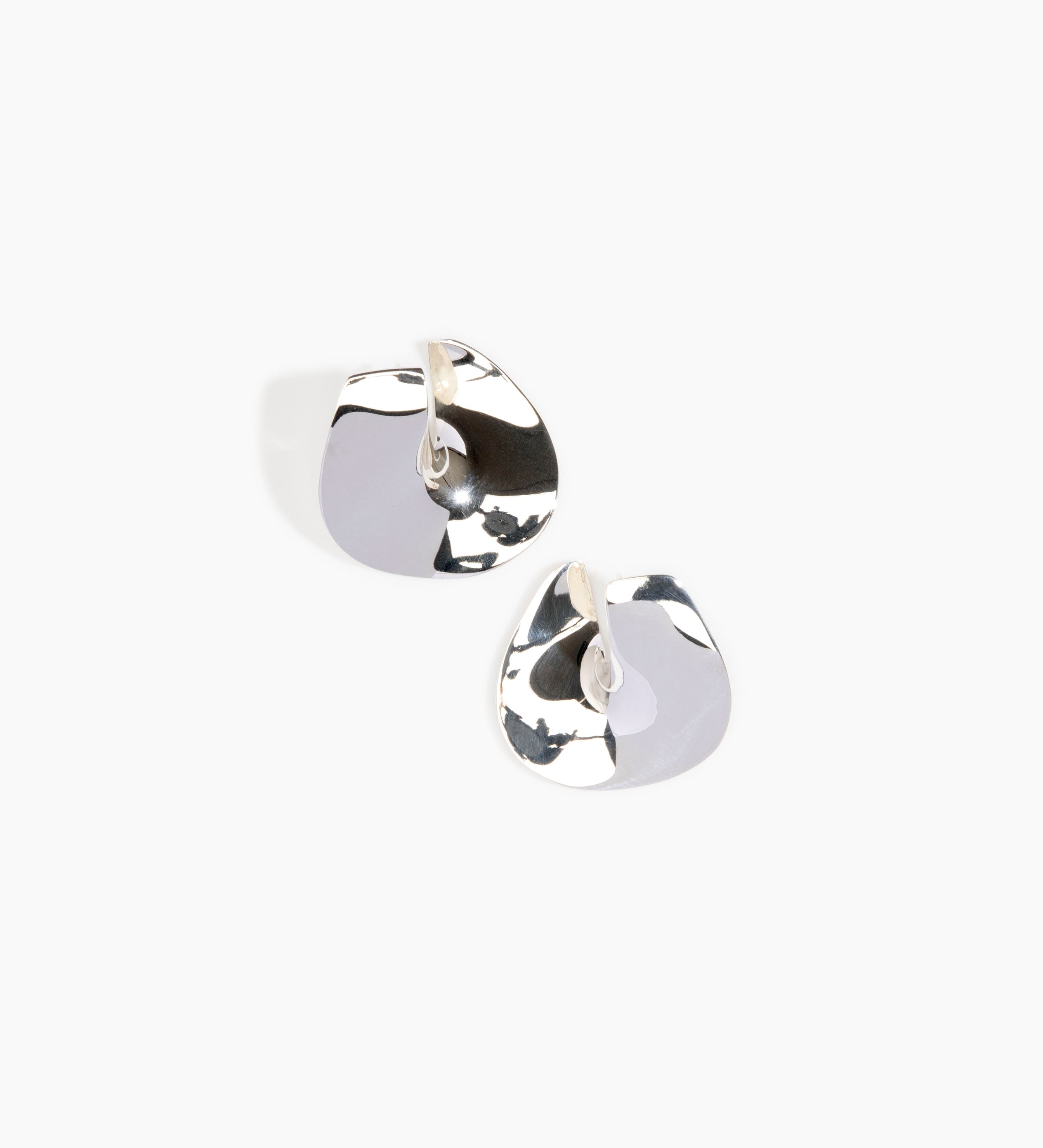 LO Collections Large Infinity Earrings Earrings in Silver-Plated Brass Material 