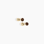 Dinosaur Designs Ball Stud Earrings Earrings in Nano-Coated Brass Material resin with Chestnut color