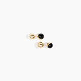 Dinosaur Designs Ball Stud Earrings Earrings in Nano-Coated Brass Material resin with Black color