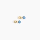 Dinosaur Designs Ball Stud Earrings Earrings in Nano-Coated Brass Material resin with Sky color