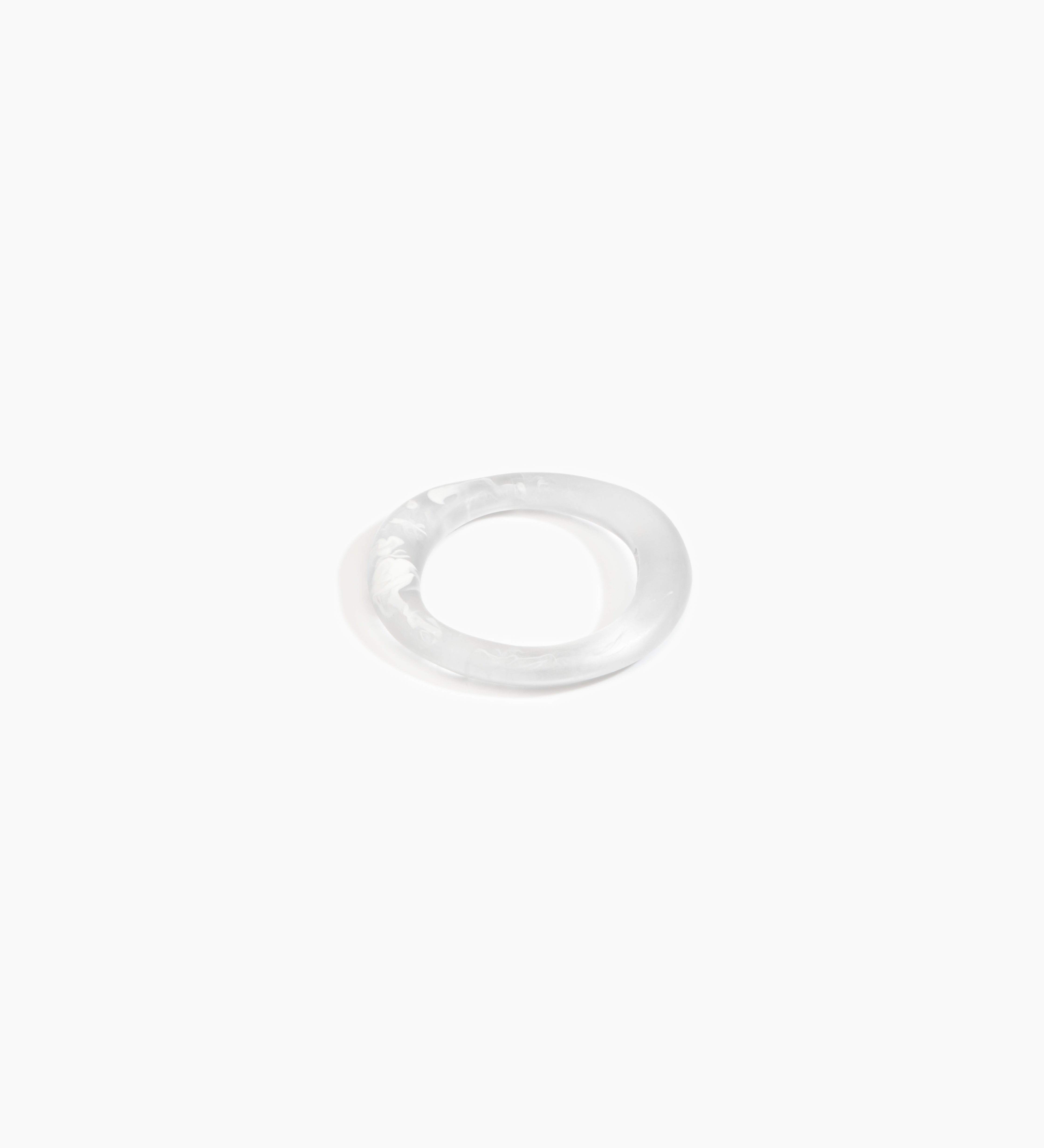 Dinosaur Designs Drift Wishbone Bangle Bracelets in Frost color resin with Narrow Fit