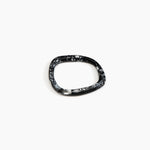 Dinosaur Designs Slate Bangle Bracelets in Black Marble color resin with Wide Fit