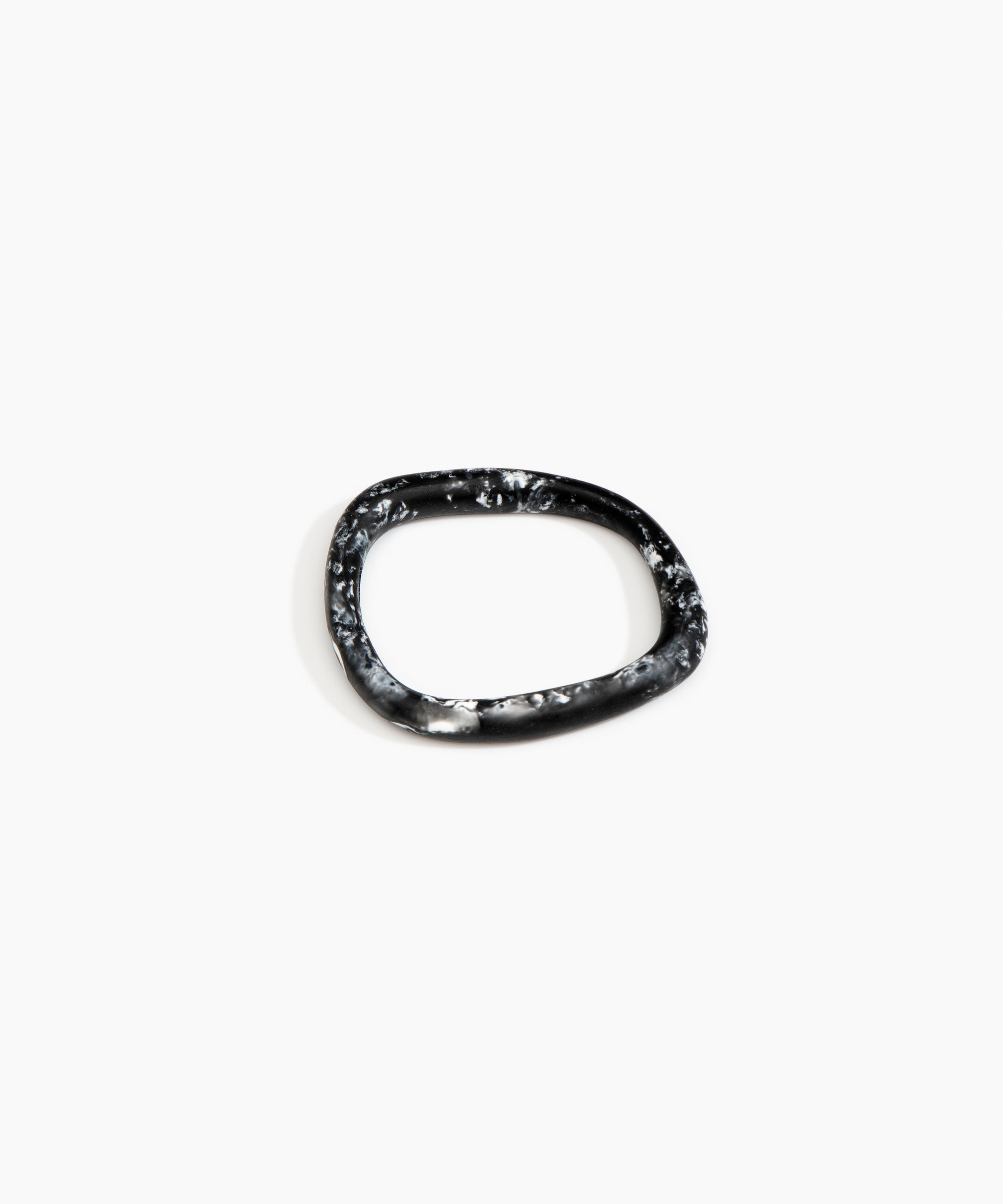 Dinosaur Designs Slate Bangle Bracelets in Black Marble color resin with Wide Fit