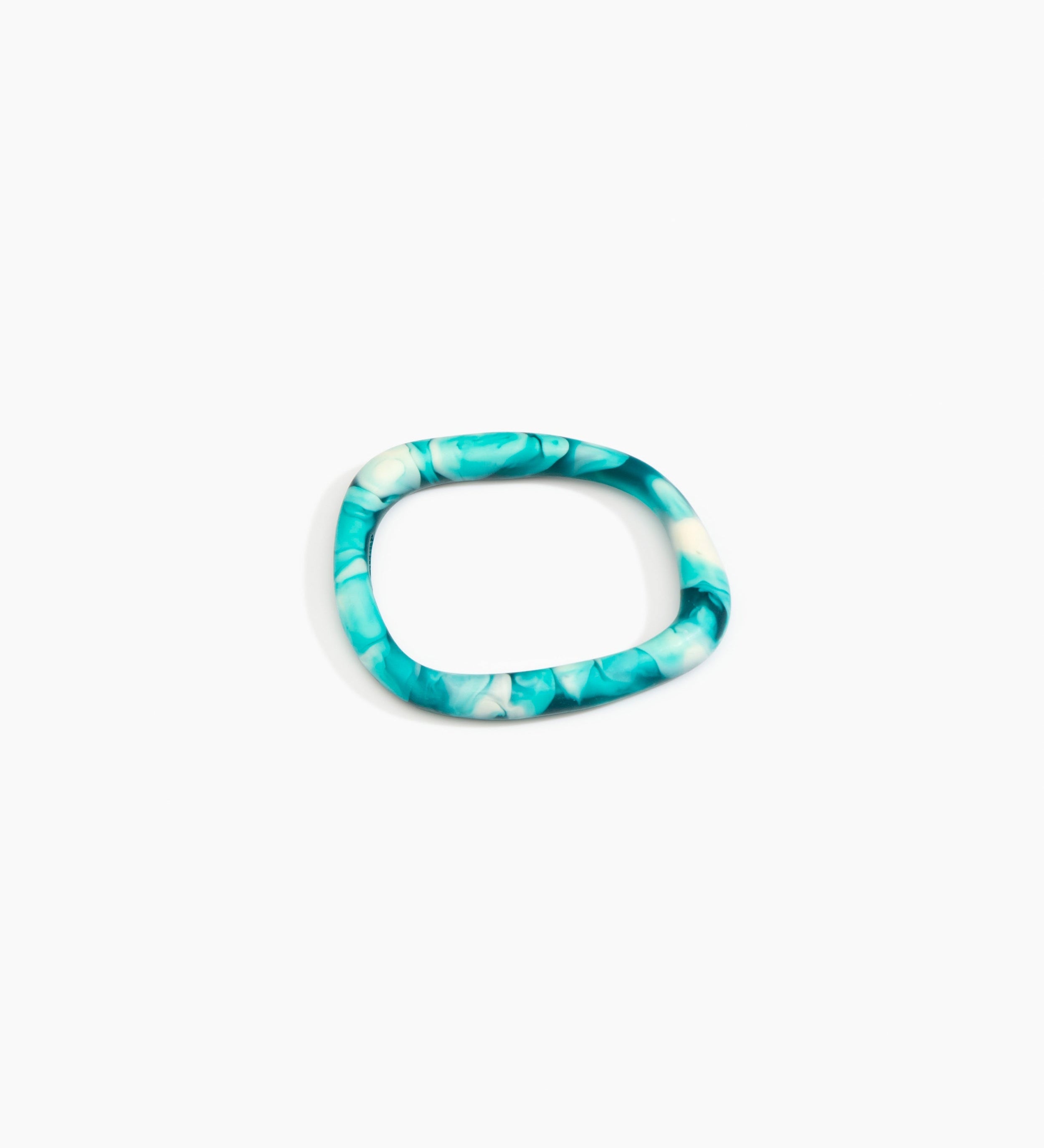 Dinosaur Designs Slate Bangle Bracelets in Lagoon color resin with Wide Fit