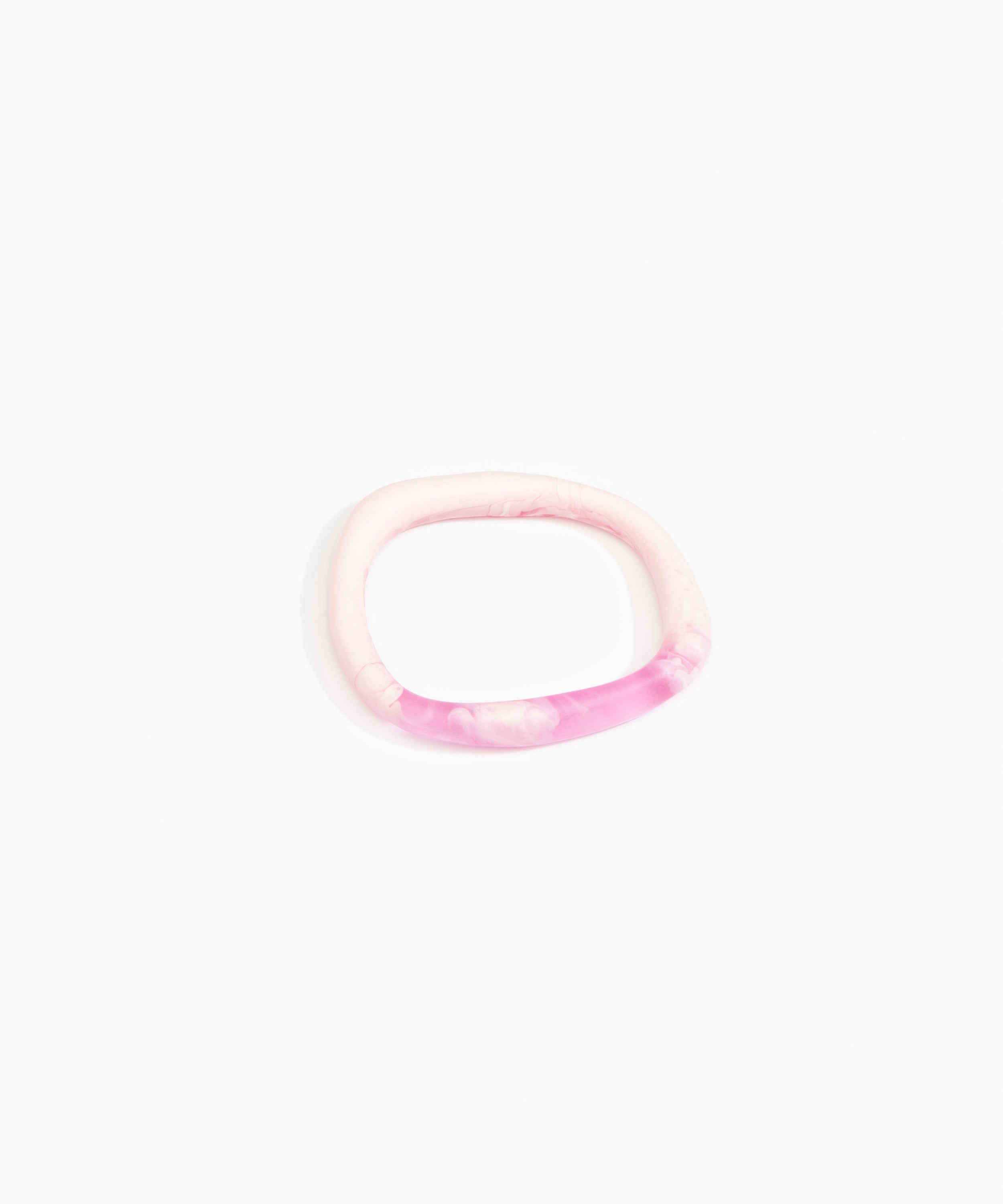 Dinosaur Designs Slate Bangle Bracelets in Shell Pink color resin with Wide Fit