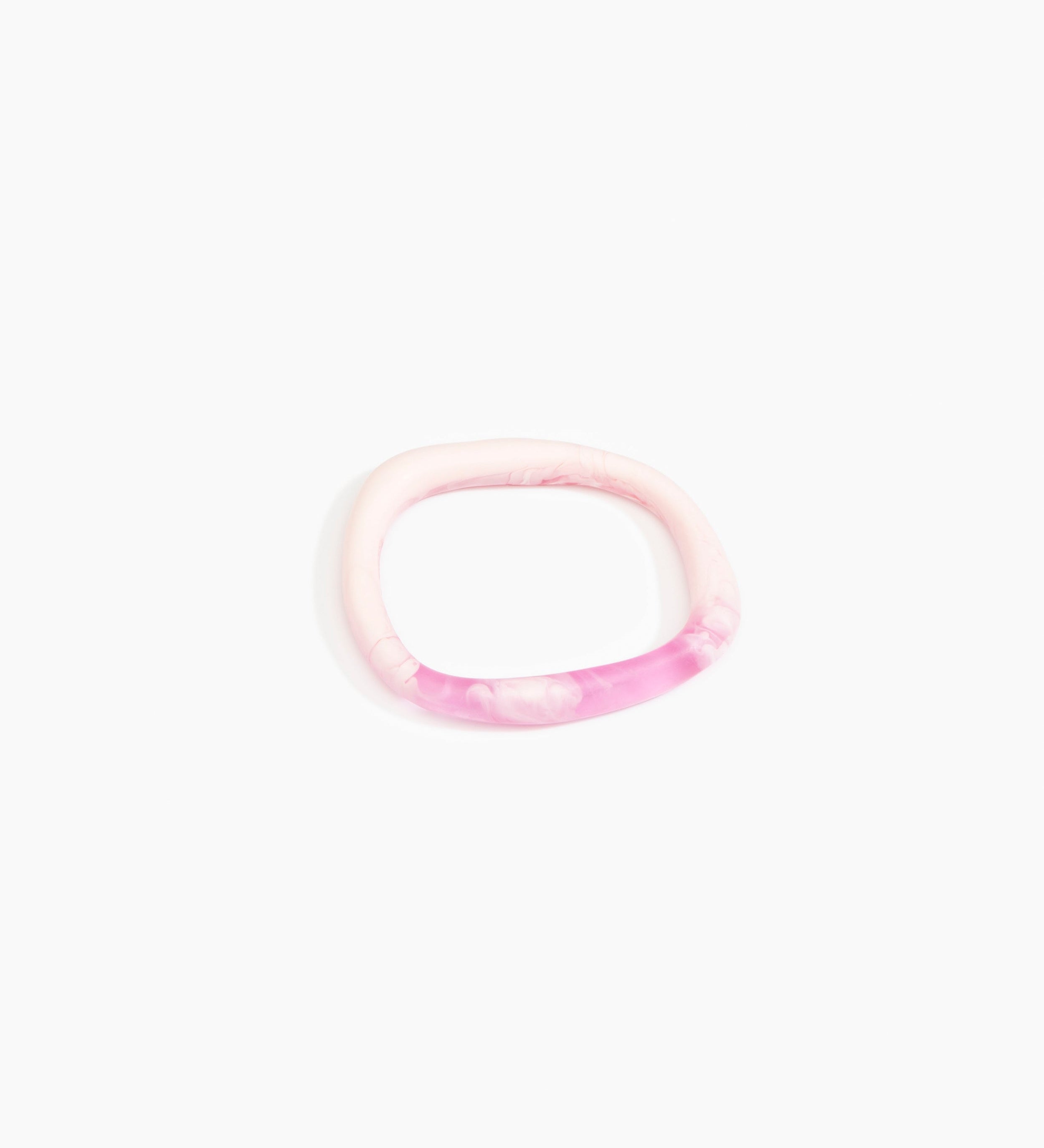 Dinosaur Designs Slate Bangle Bracelets in Shell Pink color resin with Wide Fit