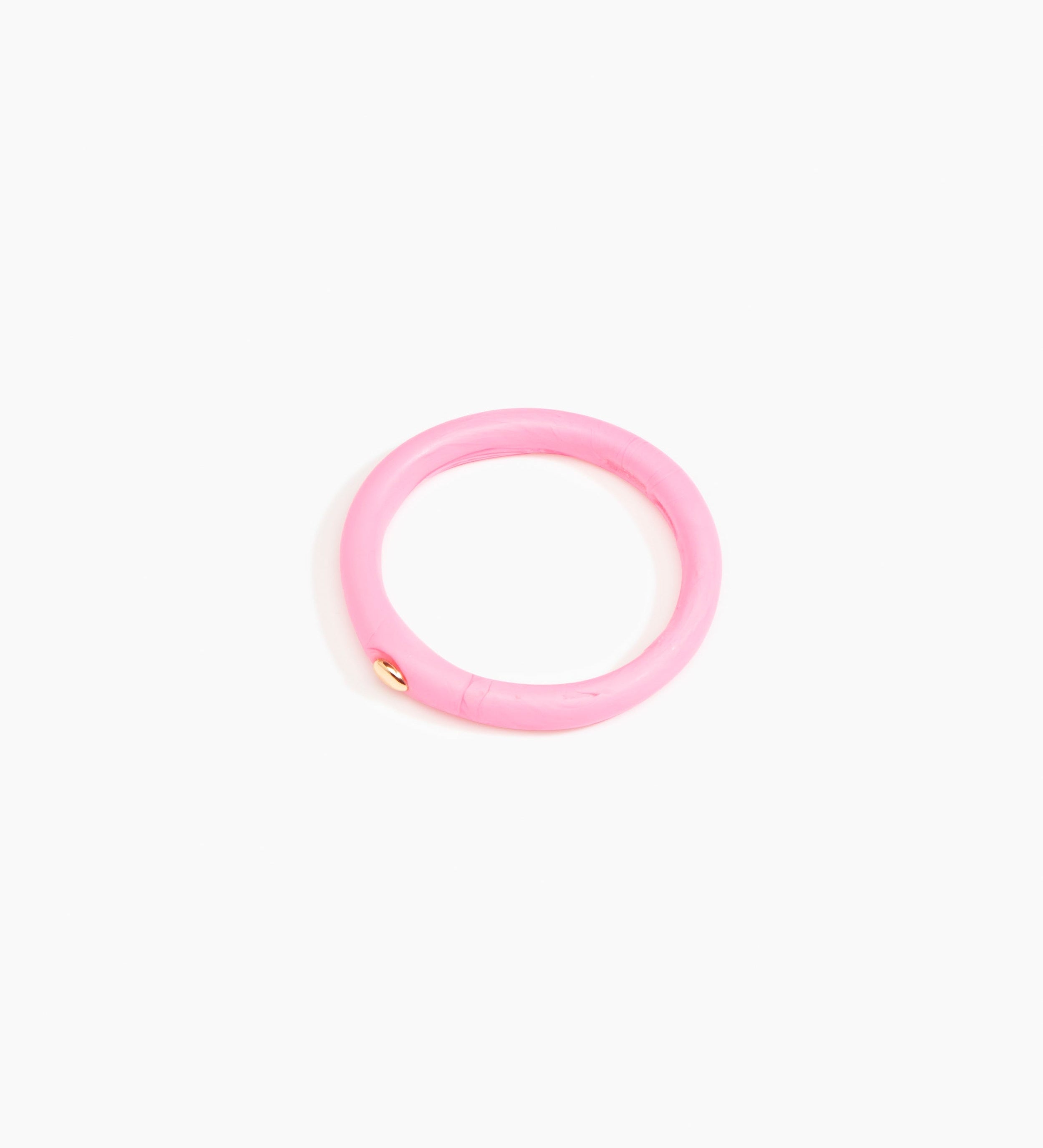 Dinosaur Designs Round Rock Wishbone Bangle Bracelets in Parakeet color resin with Wide Fit