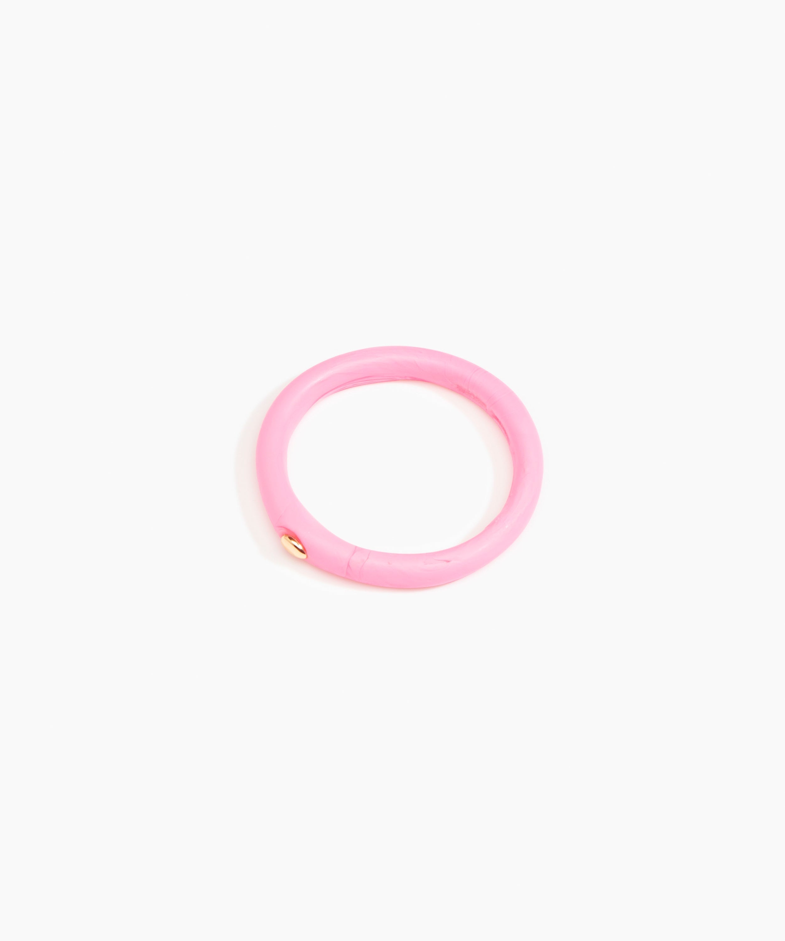 Dinosaur Designs Round Rock Wishbone Bangle Bracelets in Parakeet color resin with Wide Fit