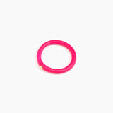 Dinosaur Designs Round Rock Wishbone Bangle Bracelets in Flamingo color resin with Wide Fit