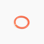 Dinosaur Designs Round Rock Wishbone Bangle Bracelets in Coral Swirl color resin with Wide Fit