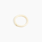 Dinosaur Designs Round Rock Wishbone Bangle Bracelets in Cream color resin with Wide Fit