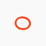 Dinosaur Designs Round Rock Wishbone Bangle Bracelets in Coral Pop Colour resin with Wide Fit