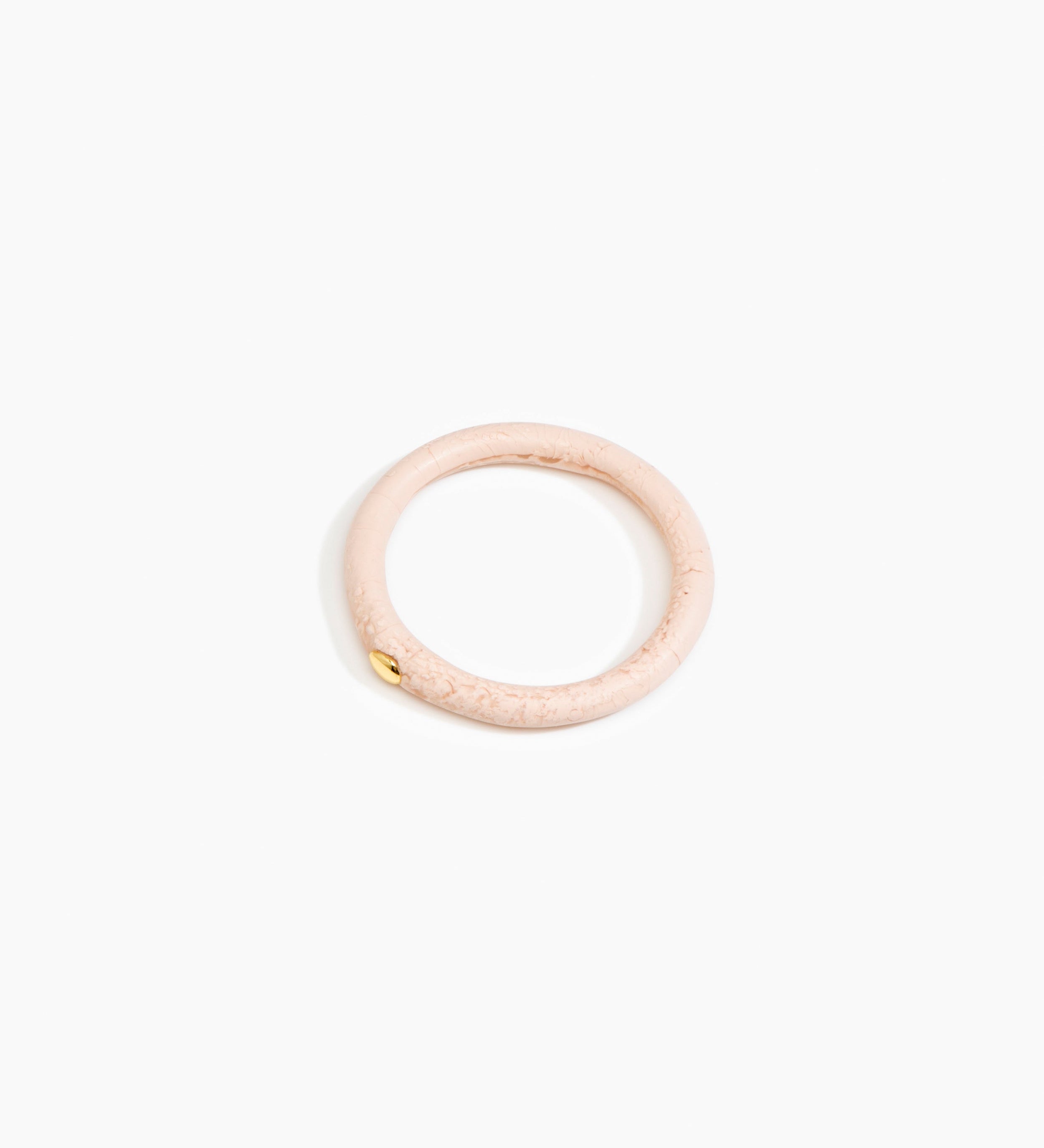 Dinosaur Designs Round Rock Wishbone Bangle Bracelets in Rose Swirl color resin with Wide Fit