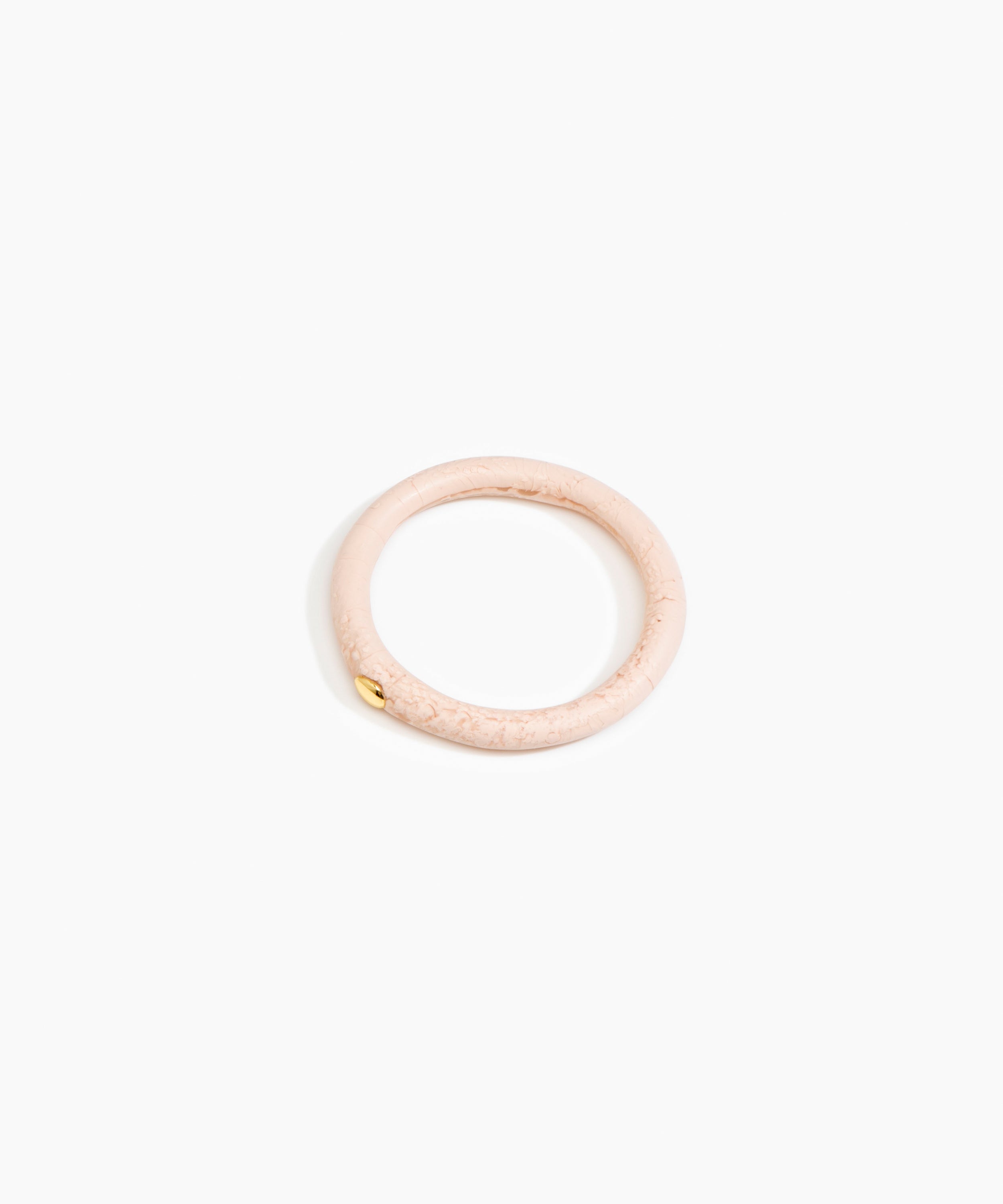 Dinosaur Designs Round Rock Wishbone Bangle Bracelets in Rose Swirl color resin with Wide Fit