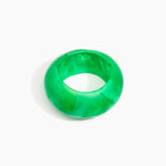 Dinosaur Designs Boulder Bangle Bracelets in Leaf color resin with Wide Fit