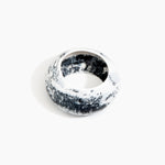 Dinosaur Designs Boulder Bangle Bracelets in White Marble color resin with Wide Fit