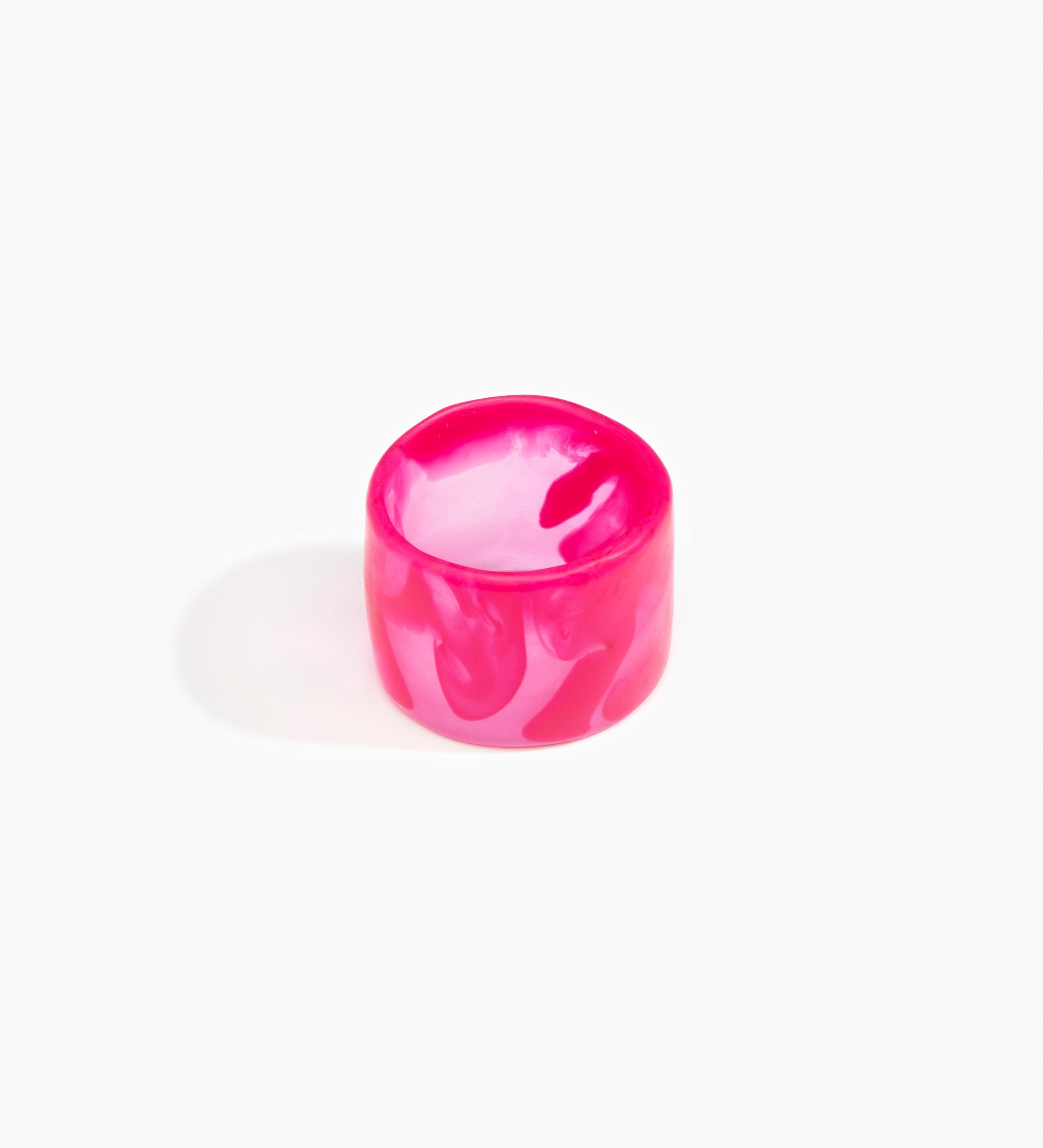 Dinosaur Designs Long Band Bangle Bracelets in Flamingo color resin with Regular Fit