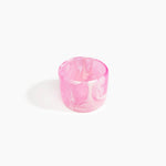 Dinosaur Designs Long Band Bangle Bracelets in Shell Pink color resin with Regular Fit