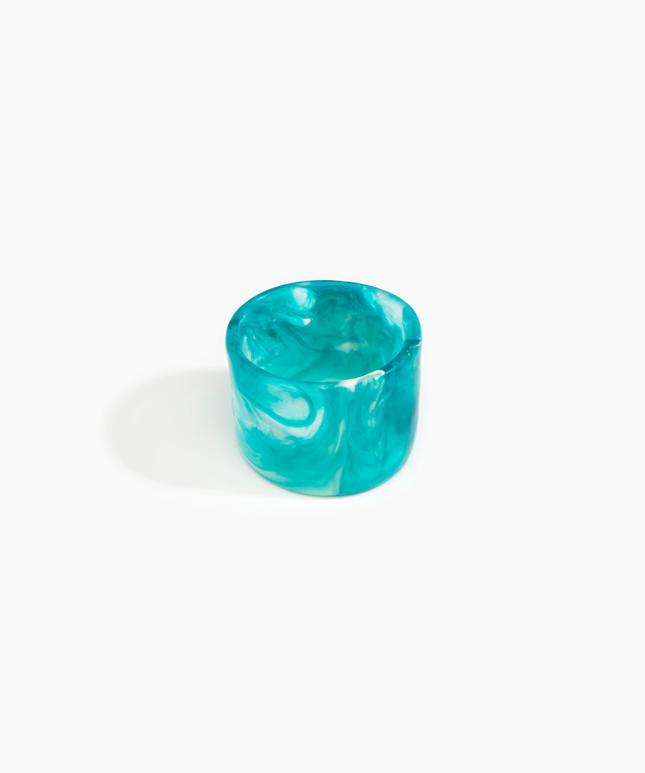 Dinosaur Designs Long Band Bangle Bracelets in Lagoon color resin with Regular Fit