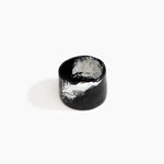 Dinosaur Designs Long Band Bangle Bracelets in Black Marble color resin with Regular Fit