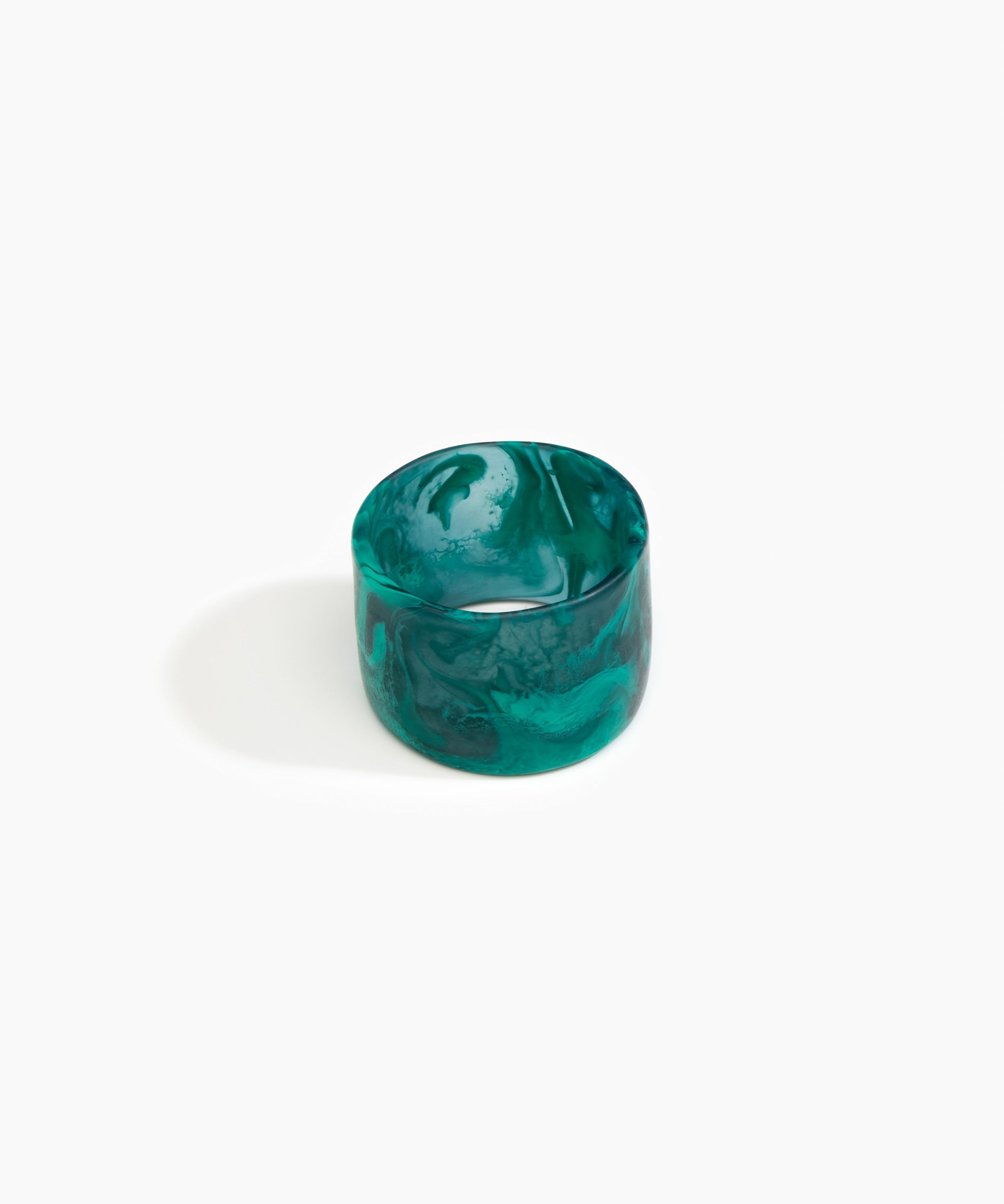 Dinosaur Designs Long Band Bangle Bracelets in Mineral Swirl color resin with Regular Fit