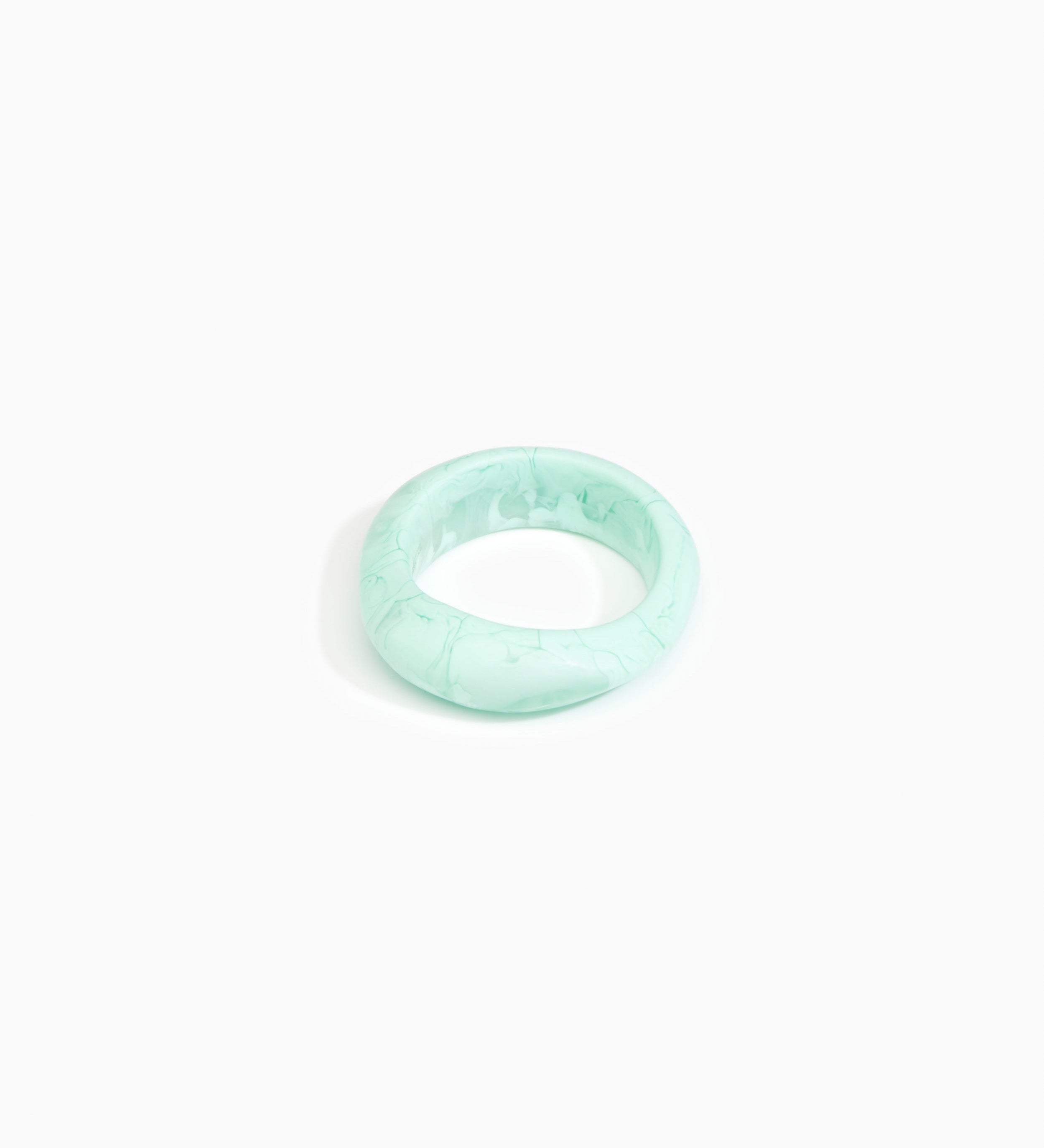 Dinosaur Designs Earth Bangle Bracelets in Mint color resin with Regular Fit