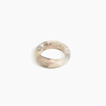 Dinosaur Designs Earth Bangle Bracelets in Sandy Pearl Colour resin with Regular Fit