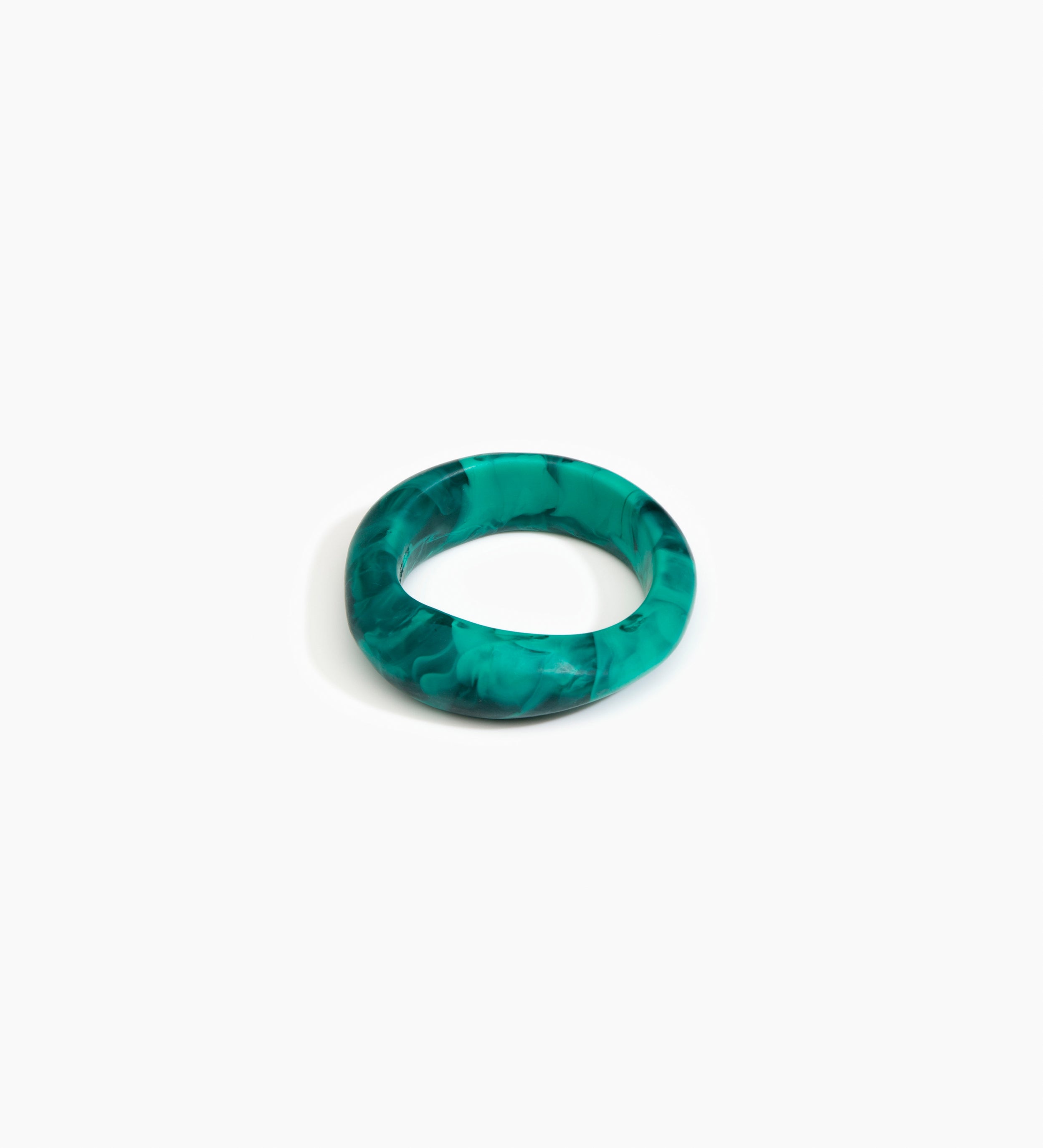 Dinosaur Designs Earth Bangle Bracelets in Mineral Swirl color resin with Regular Fit