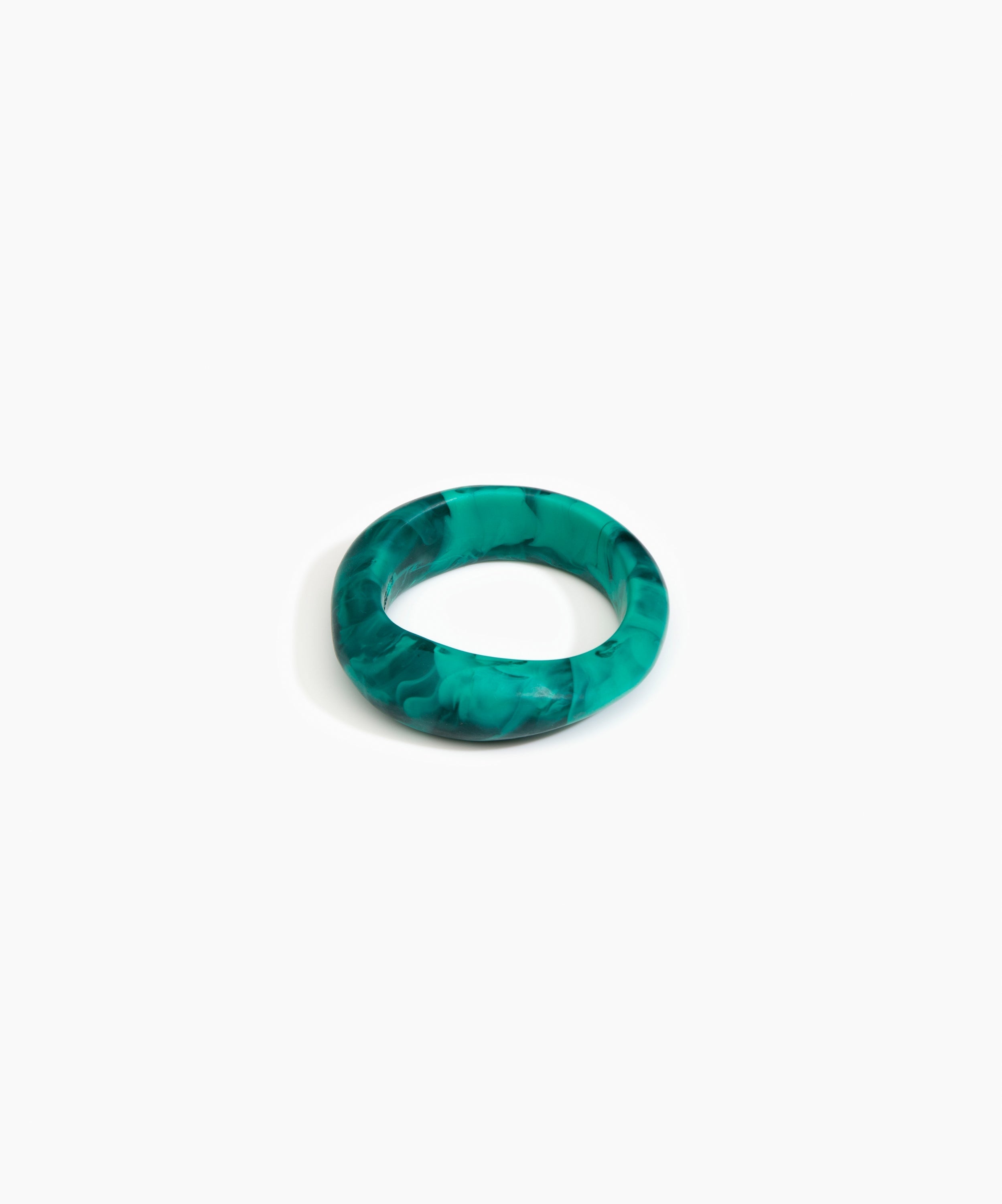 Dinosaur Designs Earth Bangle Bracelets in Mineral Swirl color resin with Regular Fit